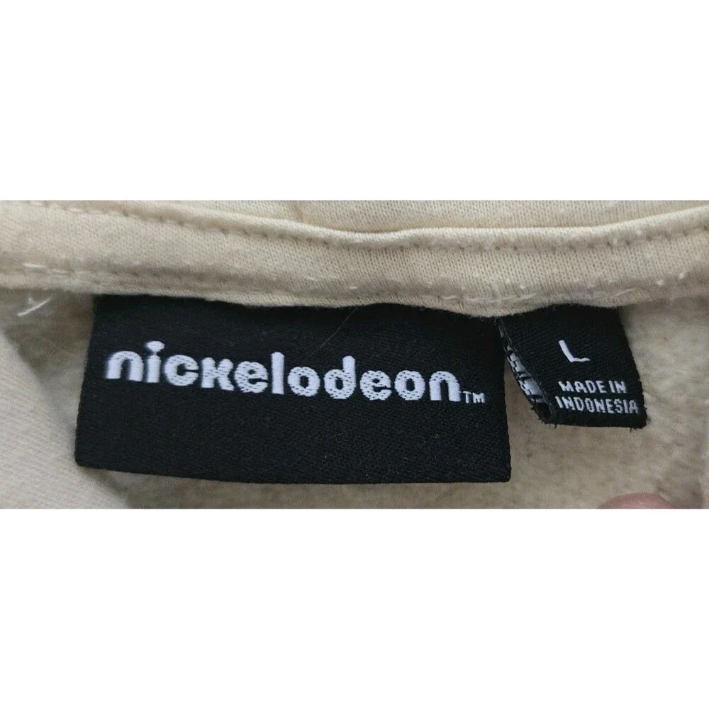 Spongebob Square Pants I'm Ready Hoodie Size Large L GUC Light Yellow - Picture 3 of 5
